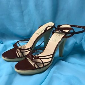 Wedge Heel Brown Dress Sandal